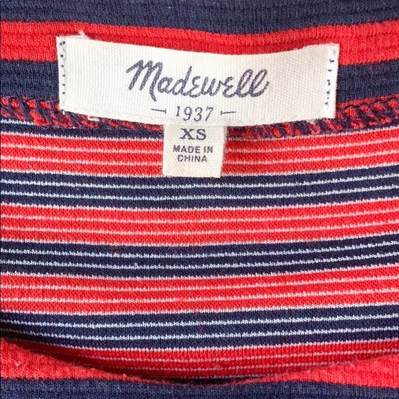 Madewell Crew Neck Striped Sleeveless Tank Top - Picture 4 of 7